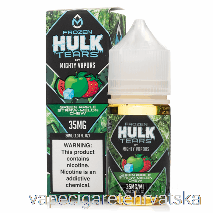 Vape Cigareta Smrznuta Zelena Jabuka Slamka Dinja Za žvakanje - Hulk Tears Soli - 30 Ml 50 Mg